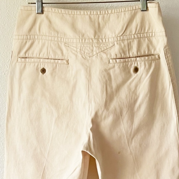 ISABEL MARANT ÉTOILE Raluni High-Rise Cotton-Blend Trousers Beige Size 8 - Picture 10 of 16